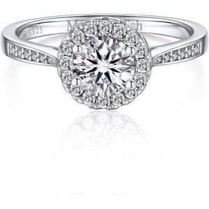 Promise Rings for Her, 1Carat Moissanite Engagement Ring